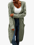 Cardigan oversize tricoté pour femme, ouvert sur le devant
