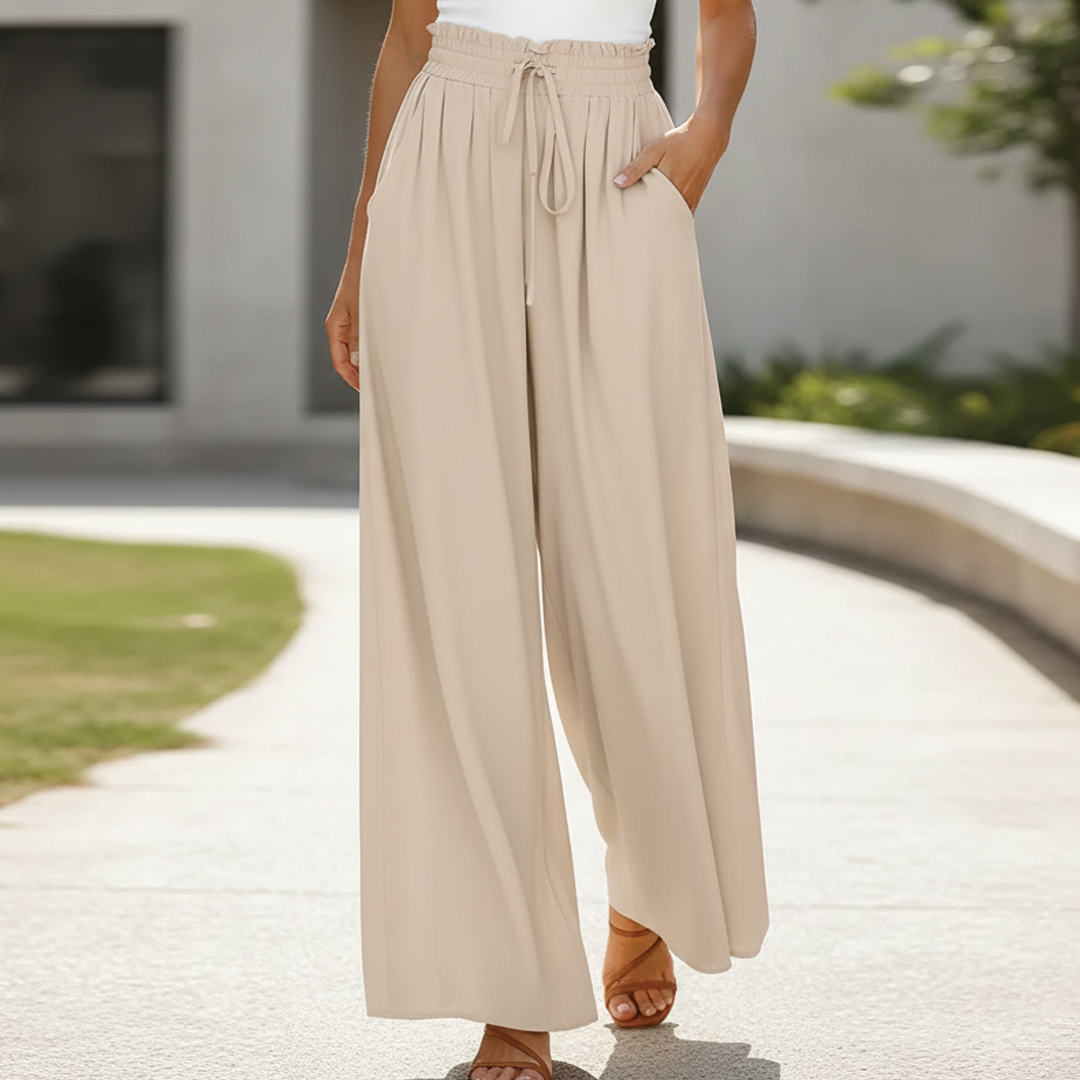 Women's Wide Leg Linen Pants High Waisted Trousers