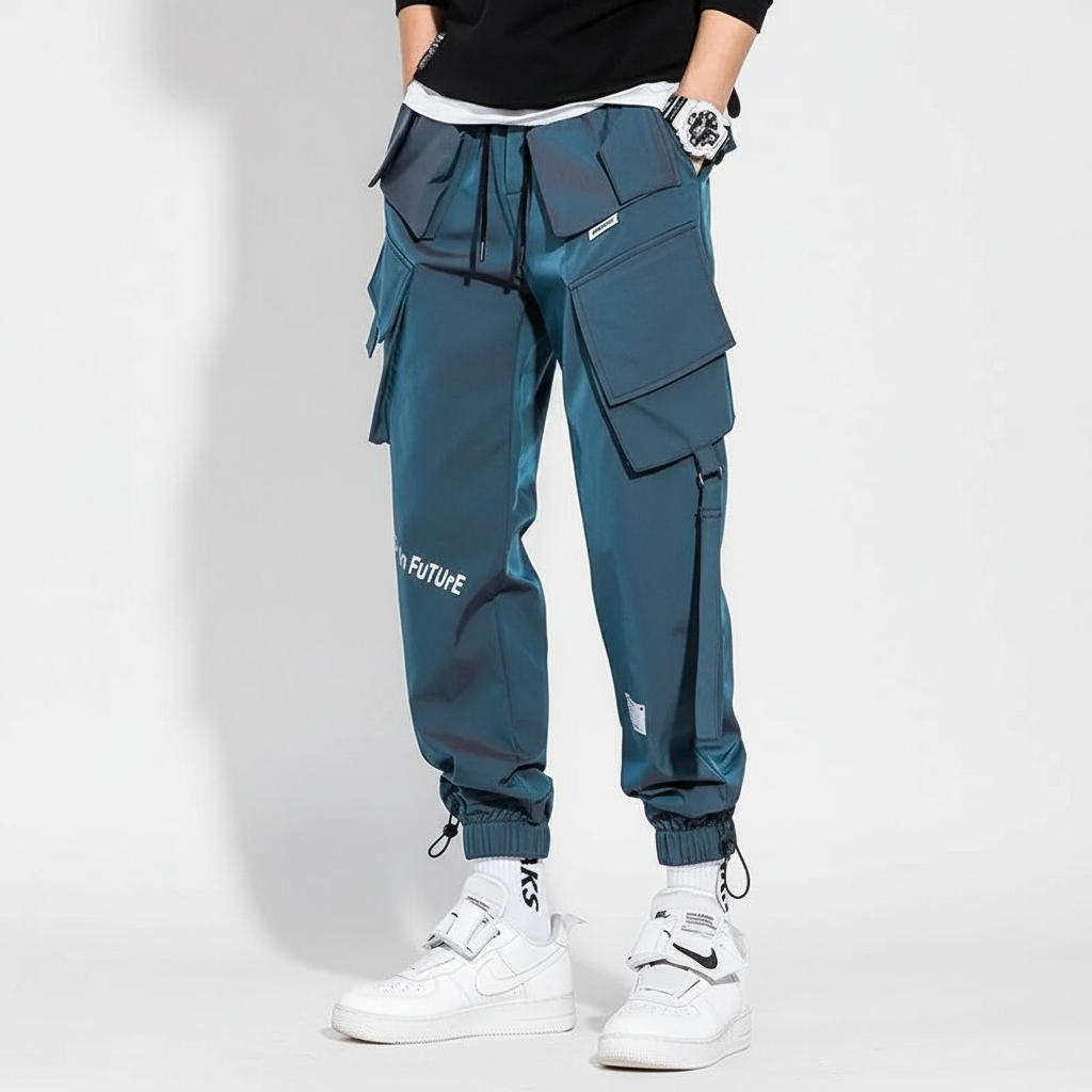 Men Cargo Pants Tactical Techwear Nylon Joggers