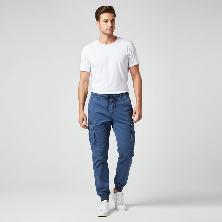 Men’s Linen Cargo Jogger Trousers
