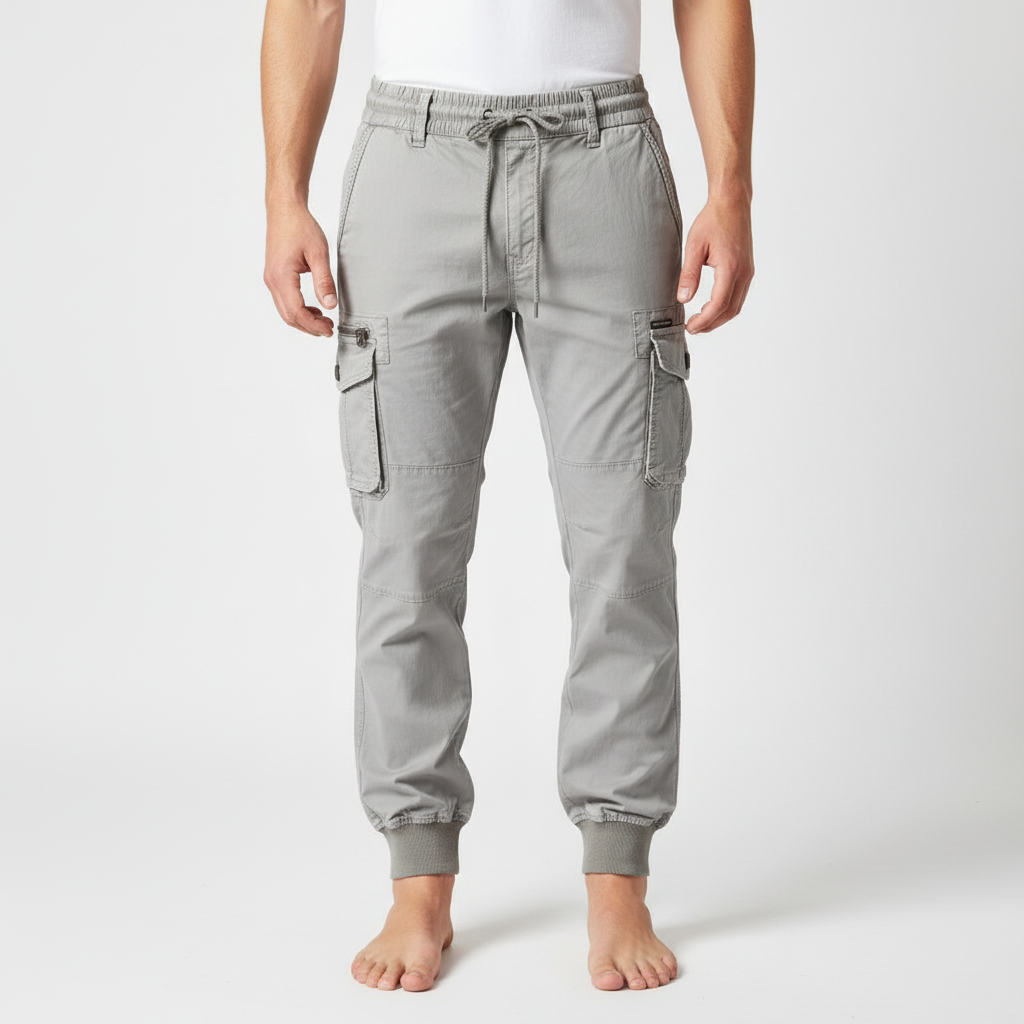 Men’s Linen Cargo Jogger Trousers