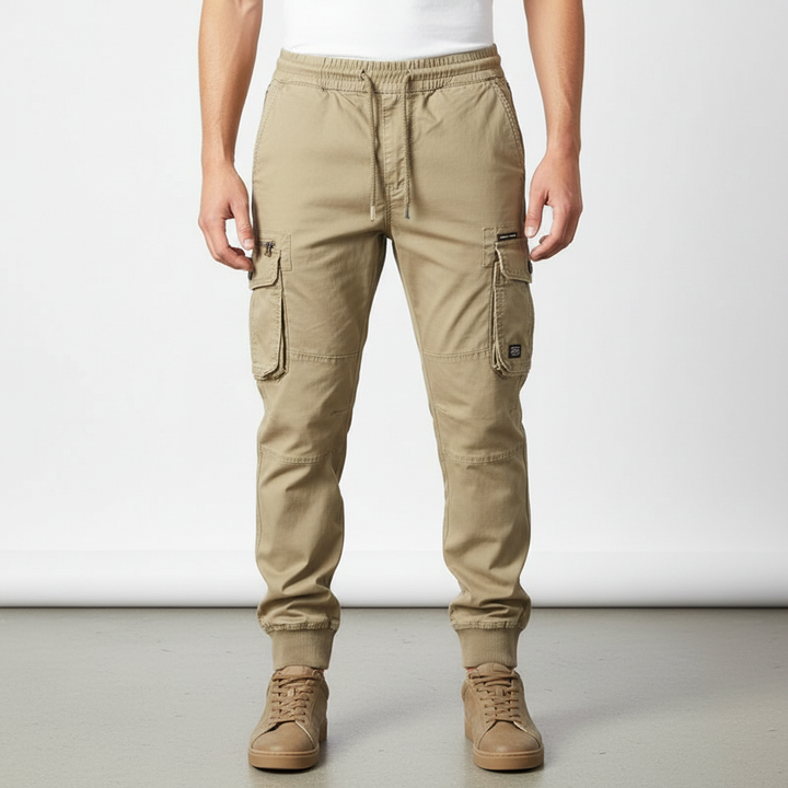 Men’s Linen Cargo Jogger Trousers