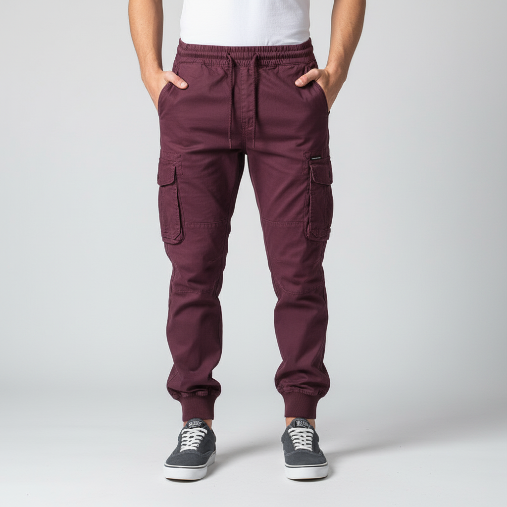 Men’s Linen Cargo Jogger Trousers