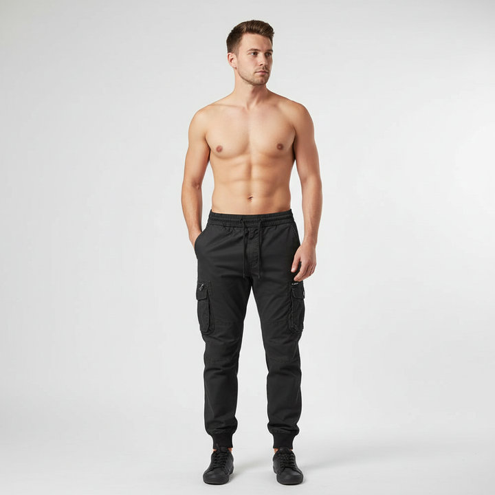 Men’s Linen Cargo Jogger Trousers