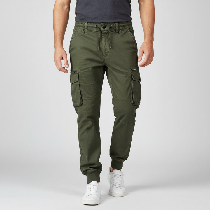 Men’s Linen Cargo Jogger Trousers