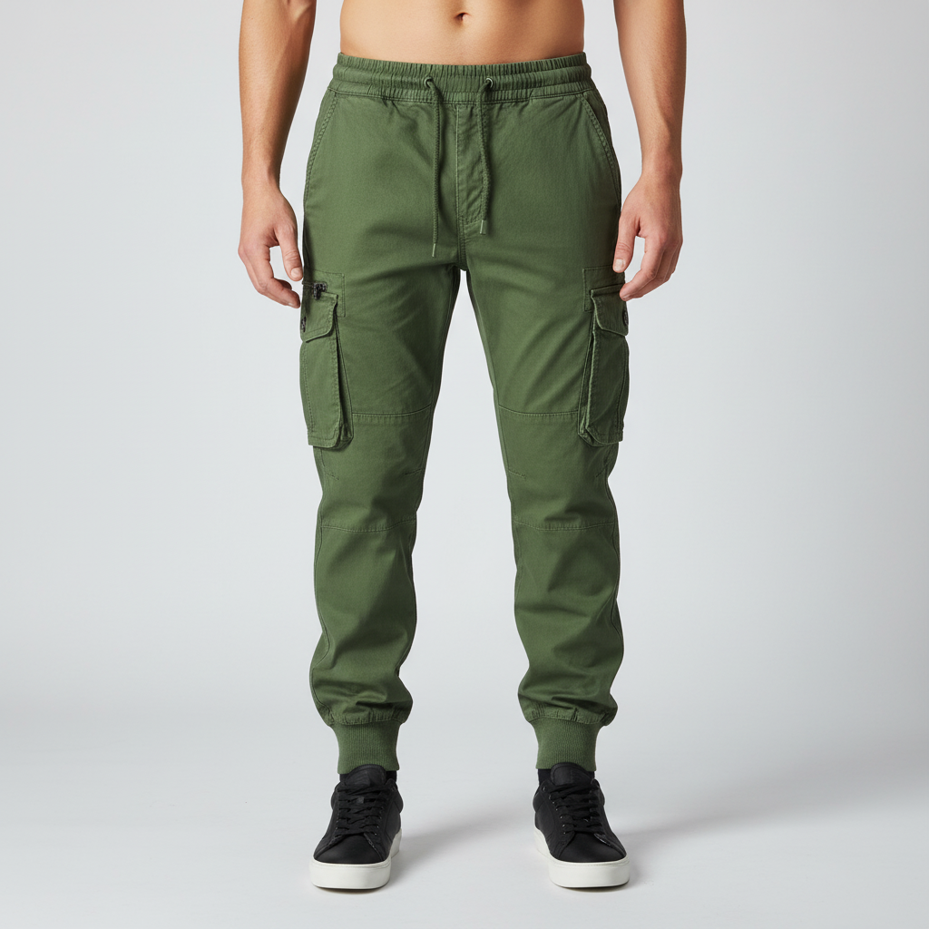 Men’s Linen Cargo Jogger Trousers