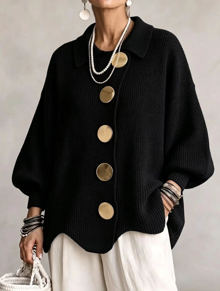 Women's Knit Batwing Sleeve Cardigan Oversized Sweater