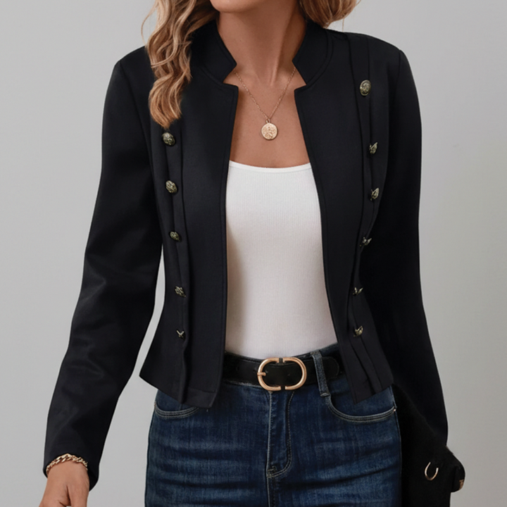 Womens Wool Military Blazer Jacket