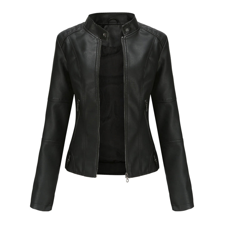 Women's Faux Leather Moto Biker Jacket