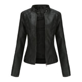 Women's Faux Leather Moto Biker Jacket