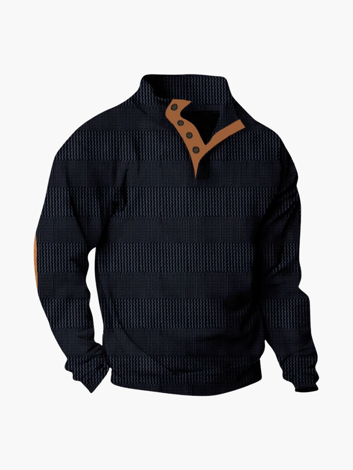 Men's Knit Mock Neck Pullover Sweater