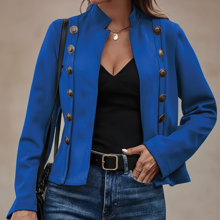 Womens Wool Military Blazer Jacket