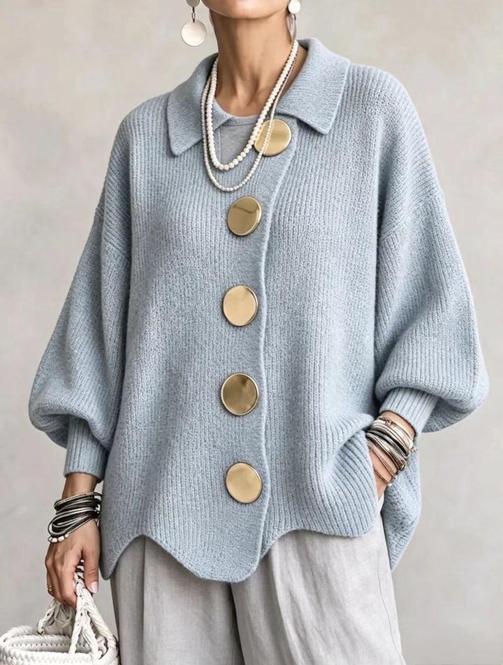 Women's Knit Batwing Sleeve Cardigan Oversized Sweater