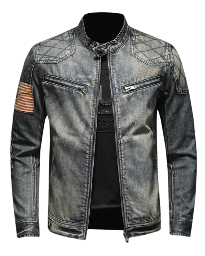 Men's Vintage Leather Biker Jacket
