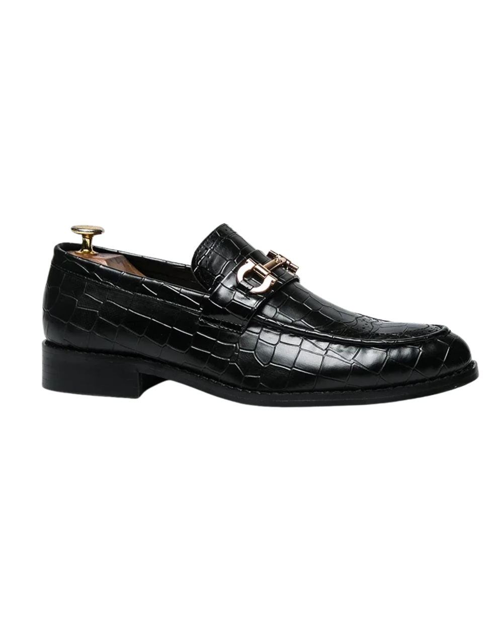 Men's Leather Slip-On Buckle Loafers