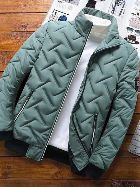 Men’s Nylon Stand-Collar Padded Puffer Jacket