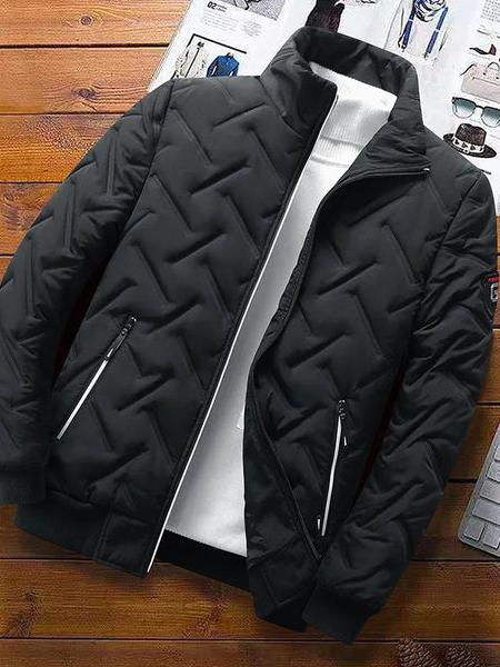 Men’s Nylon Stand-Collar Padded Puffer Jacket