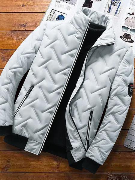 Men’s Nylon Stand-Collar Padded Puffer Jacket