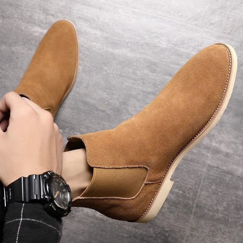 Men's Suede Leather Chelsea Boots