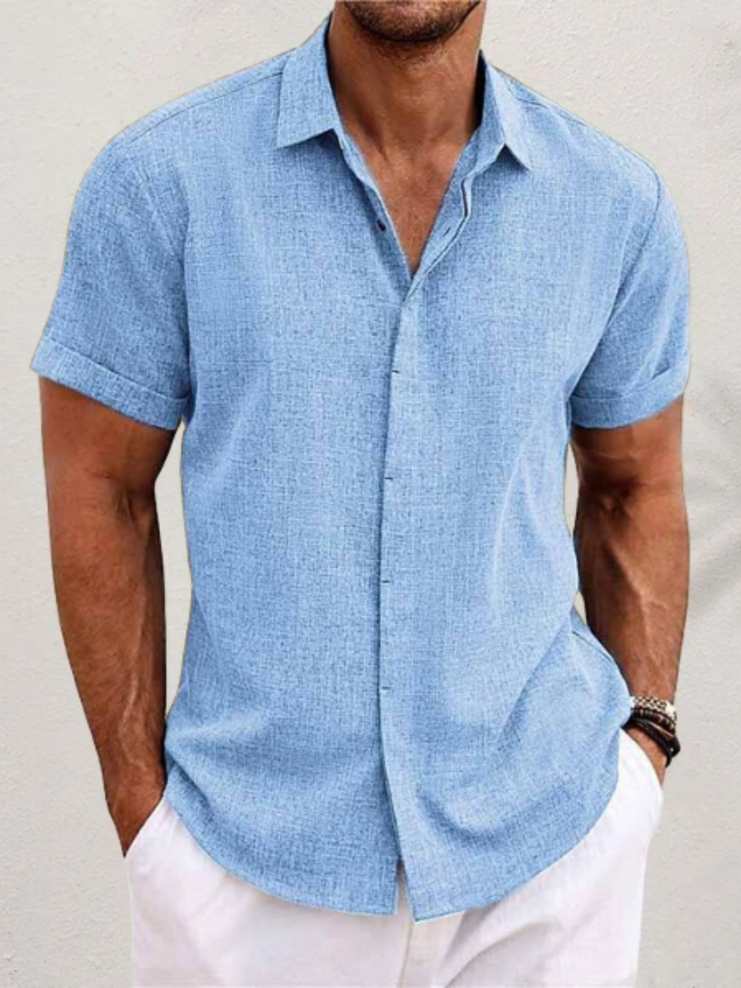 Button-Up Shirt for Men | Classic Fit | Light Blue