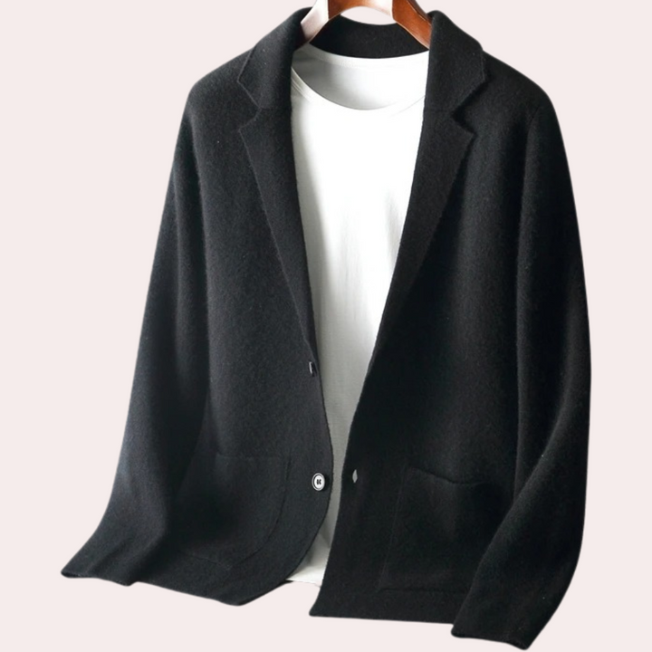 Men Knit Wool Blazer Suit Jacket Cardigan