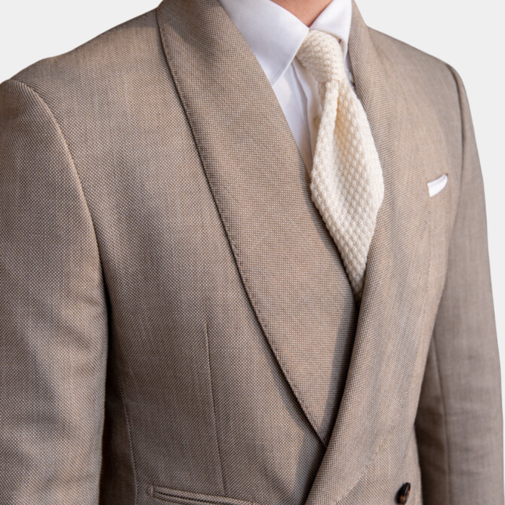 Men's Double Breasted Wool Slim Fit Suit
