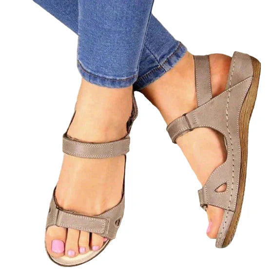 Women’s Leather Casual Open Toe Strap Sandals