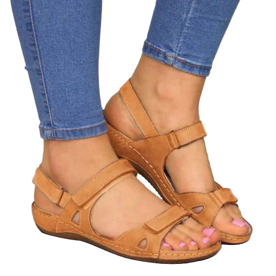 Women’s Leather Casual Open Toe Strap Sandals