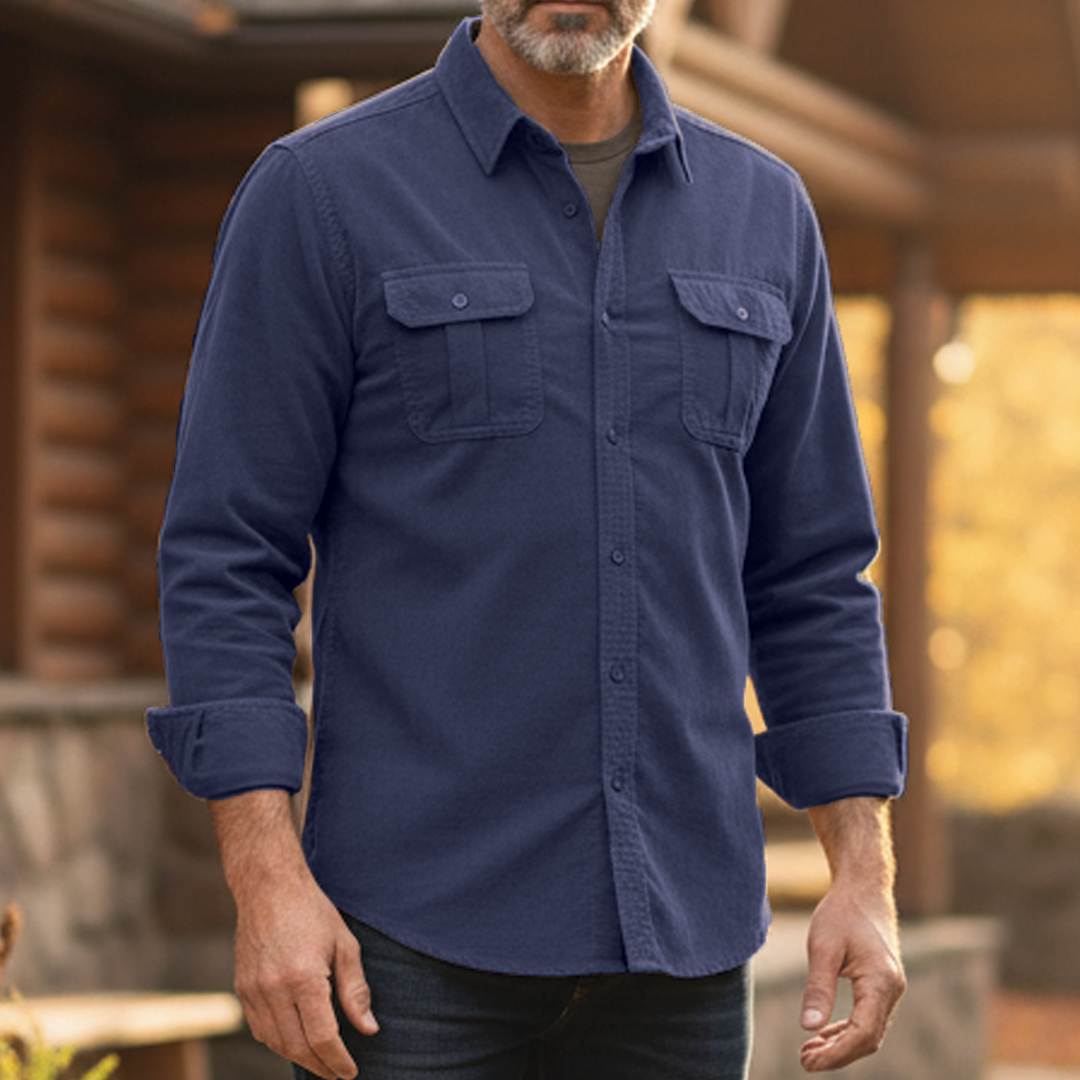 Men's Fleece Shacket Button Up Shirt Overshirt Jacket