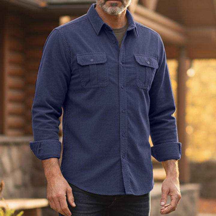 Men's Fleece Shacket Button Up Shirt Overshirt Jacket