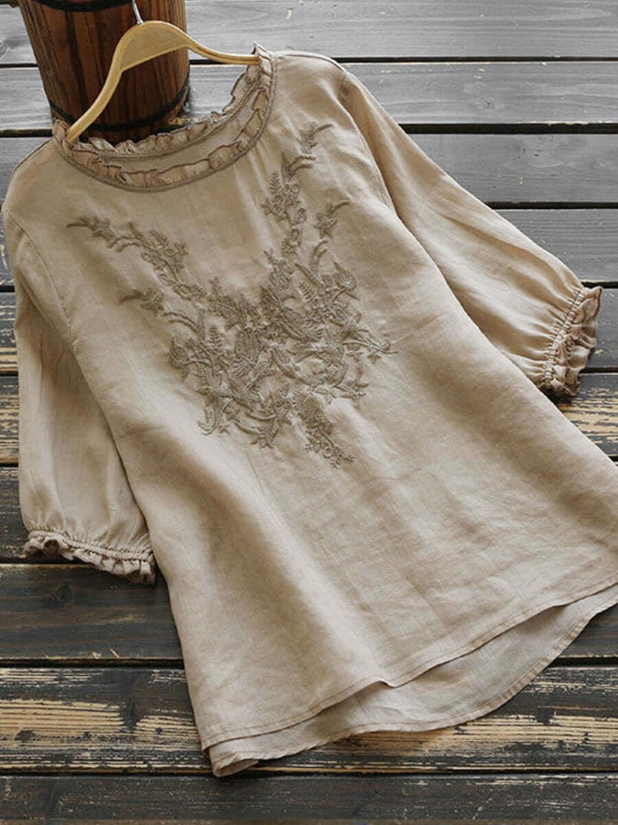 Casual Blouse For Women | Over Thigh Length | Beige