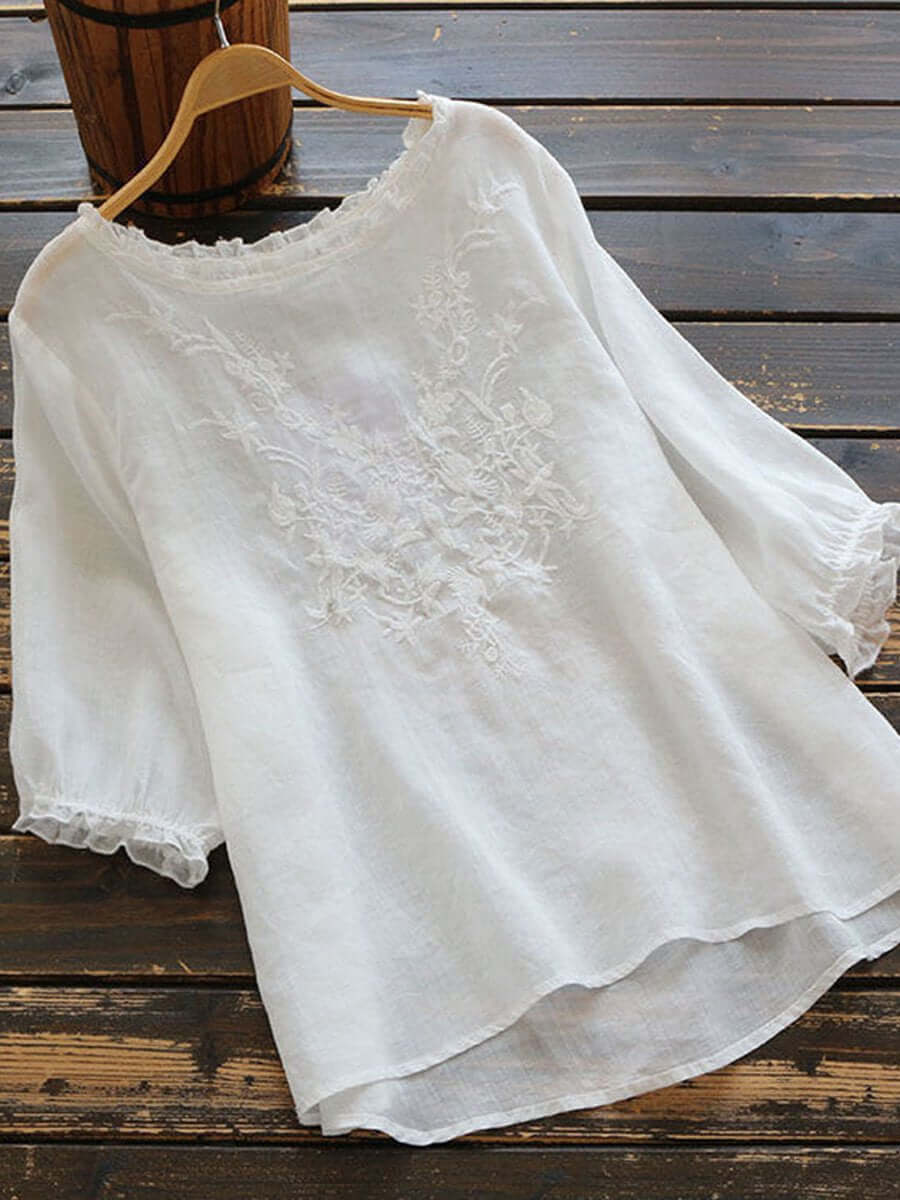 Casual Blouse For Women | Over Thigh Length | White
