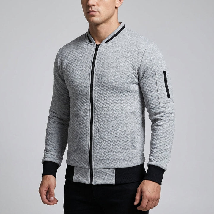 Men's Fleece Bomber Jacket Zip Up Sweatshirt