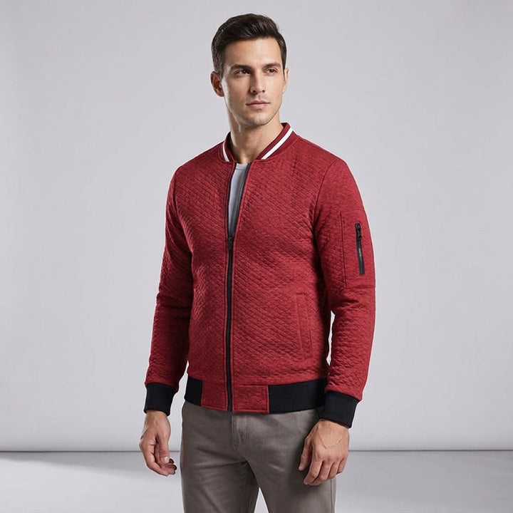 Men's Fleece Bomber Jacket Zip Up Sweatshirt