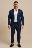 Men's Slim Fit Wool Blend Business Suit