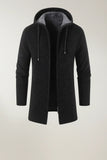 Men's Fleece Hooded Coat Longline Hoodie Jacket