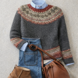 Women’s Wool-Blend Nordic Pattern Knit Sweater