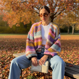 Women's Wool Chunky Knit Cardigan Oversized Sweater Jacket