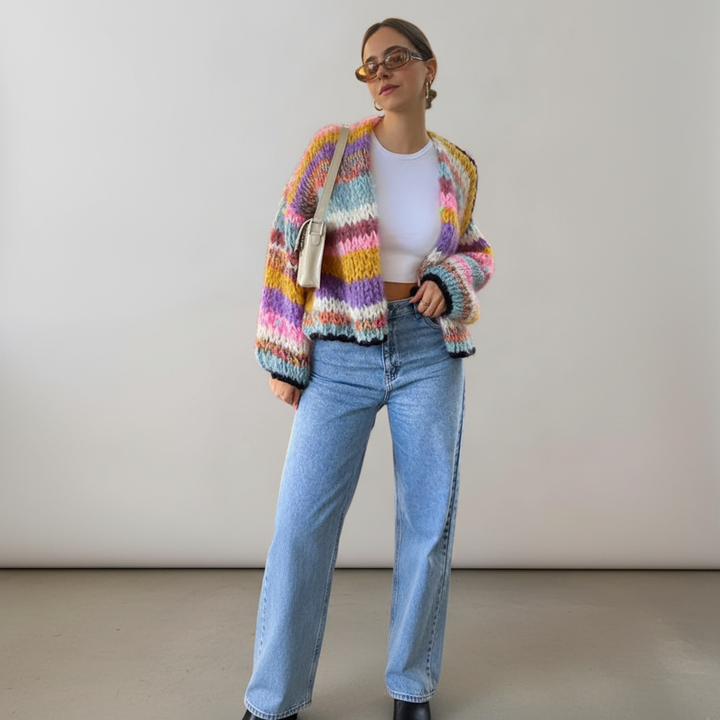 Women's Wool Chunky Knit Cardigan Oversized Sweater Jacket