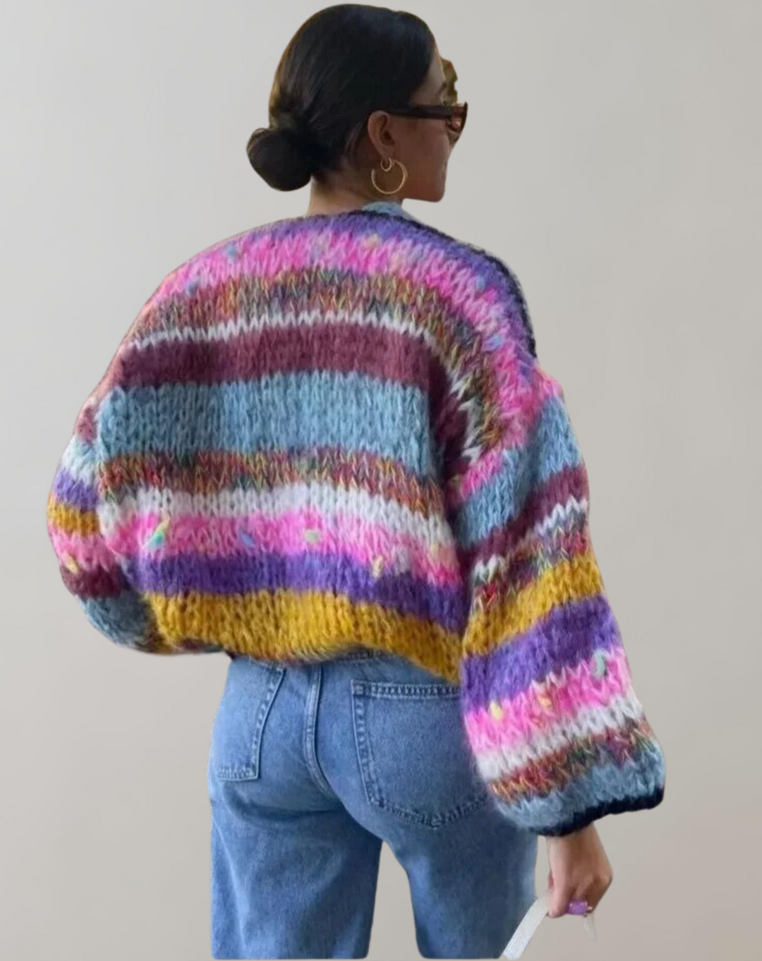Women's Wool Chunky Knit Cardigan Oversized Sweater Jacket