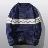 Men's Merino Wool Geometric Knit Sweater