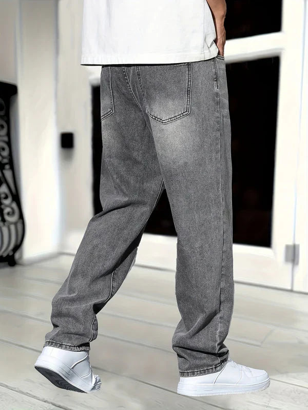 Men's Loose Fit Denim Jeans Baggy Pants