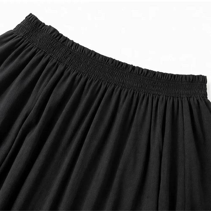 Women's Linen Blend Off-Shoulder Top and Wide-Leg Pants Two-Piece Set