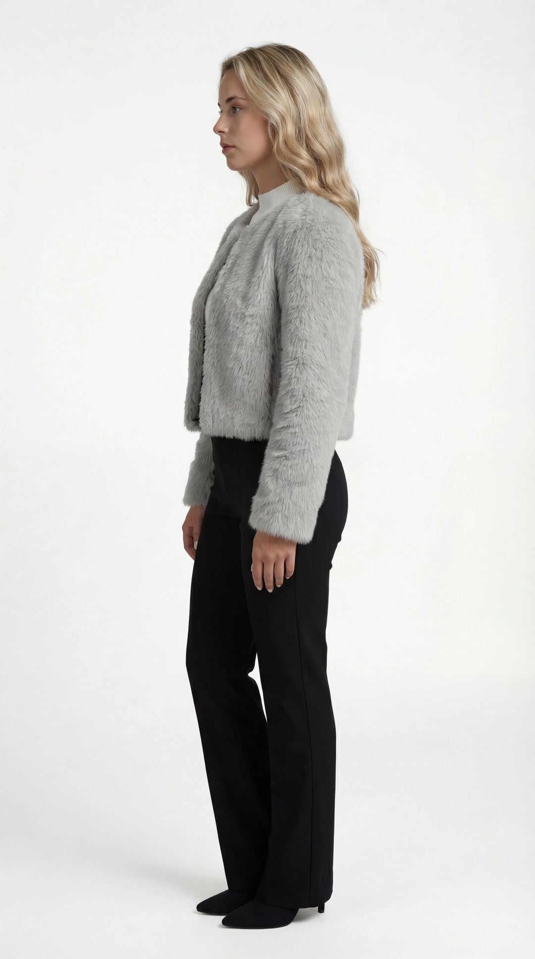 Women's Faux Fur Shrug Cropped Jacket