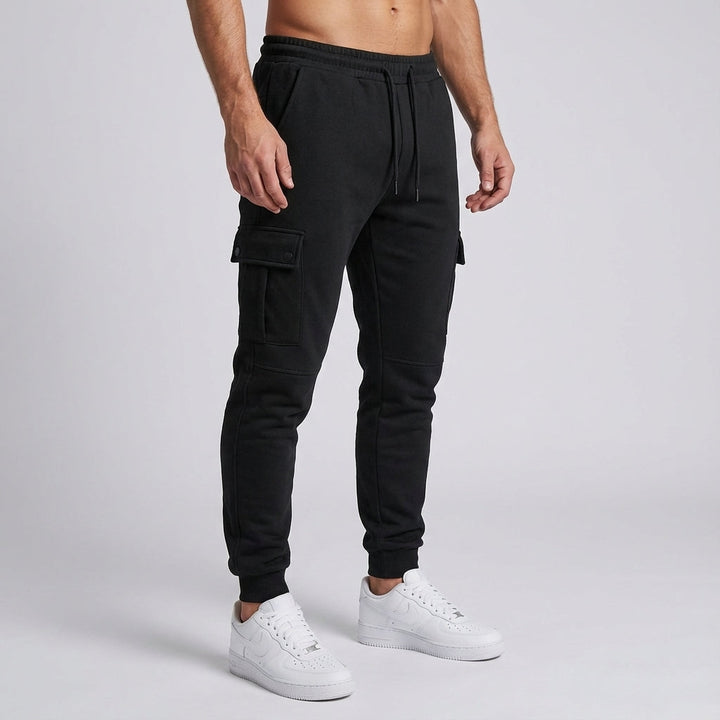 Men's Fleece Cropped Cargo Joggers