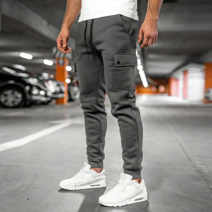 Men's Fleece Cropped Cargo Joggers