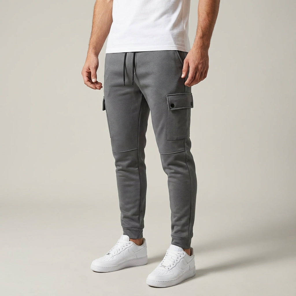 Men's Fleece Cropped Cargo Joggers