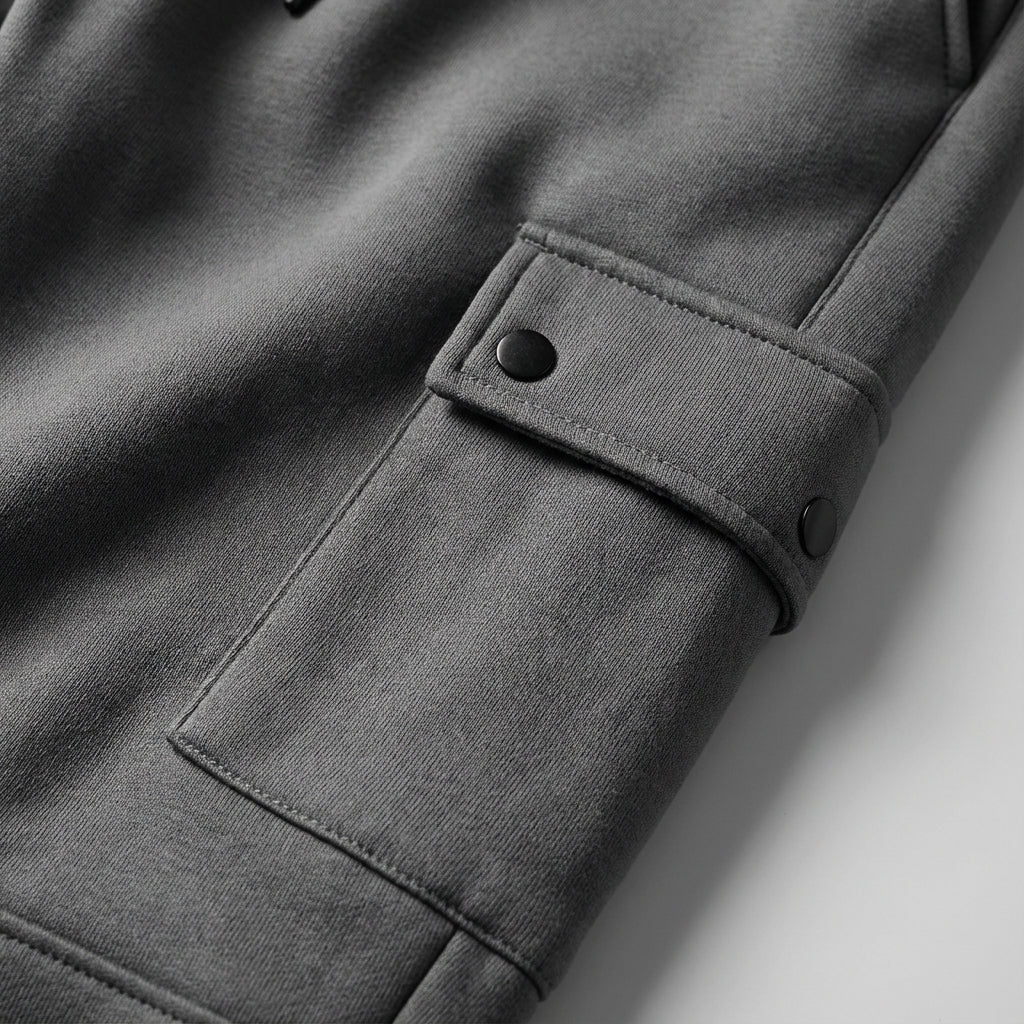 Men's Fleece Cropped Cargo Joggers