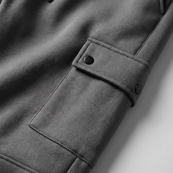 Men's Fleece Cropped Cargo Joggers