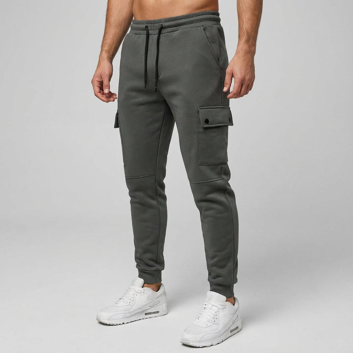 Men's Fleece Cropped Cargo Joggers